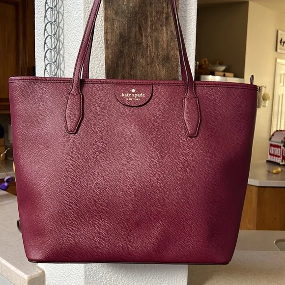 Kate Spade Lori Blackberry Large Textured Tote - Picture 6 of 9